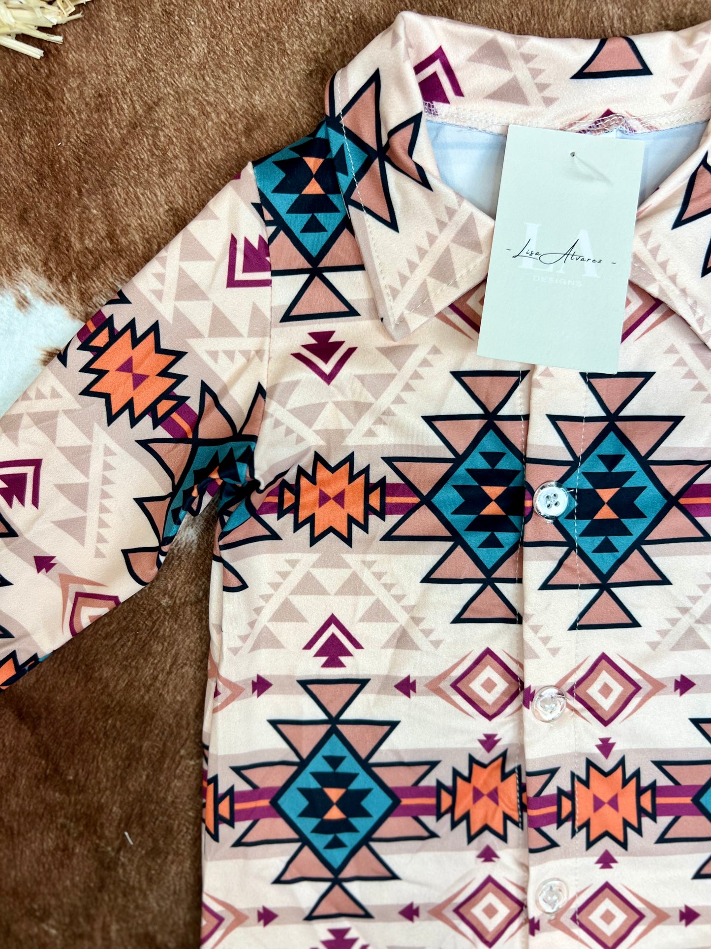 UNISEX Western button down shirt